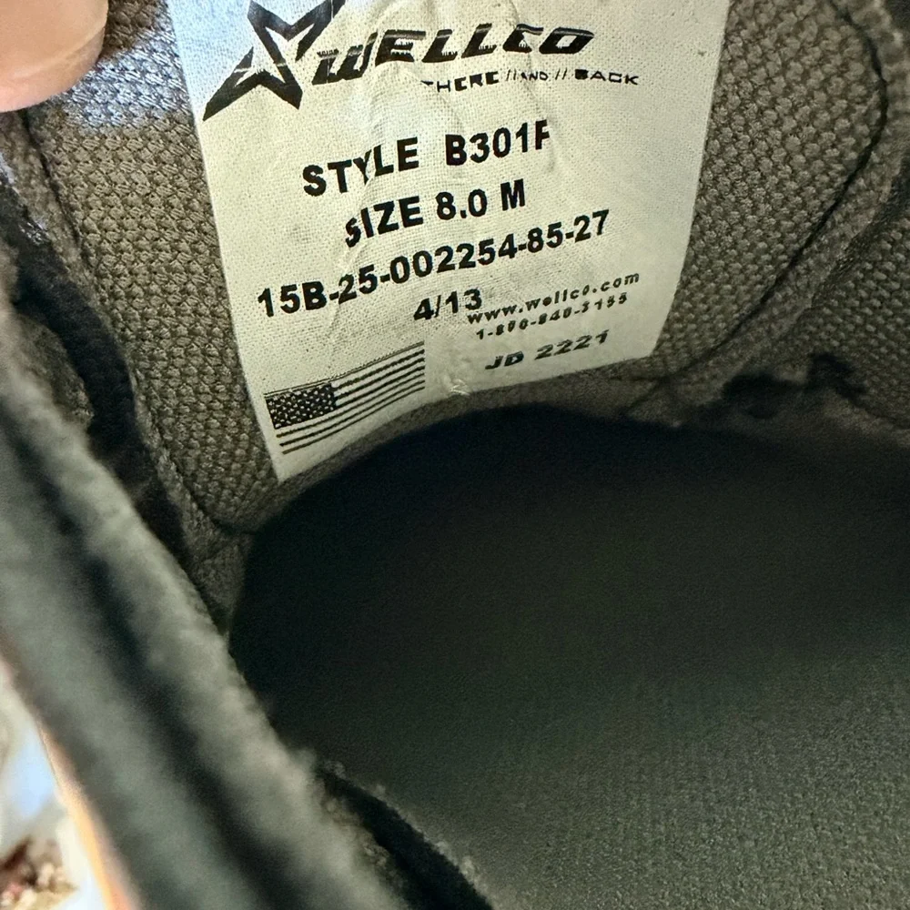 Wellco Women's Black Oxford Uniform Shoes 8M Leather Vibram Sole USA